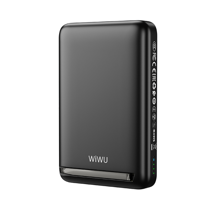 Wiwu Wi-P043 Portable Magsafe Wireless Powerbank with LED Light Display Stand 10,000mAh 15W - 3