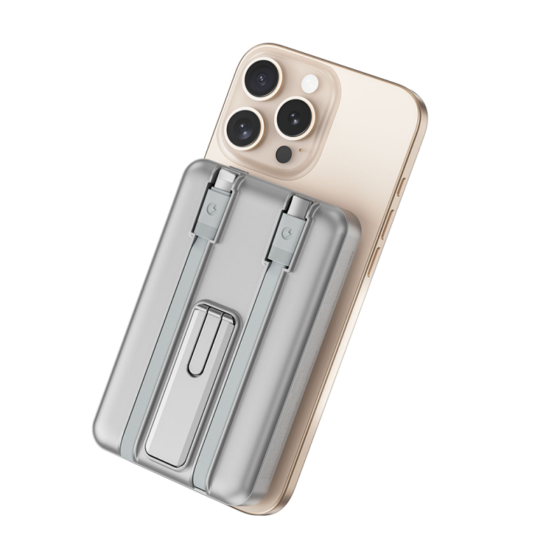 Wiwu Wi-P056 Taşınabilir Wireless Şarj ve PD Hızlı Şarj Özellikli Powerbank 15W 10000mAh - 5