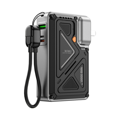 Wiwu Wi-P057 Knight Series Portable Wireless Type-C and Lightning Cable PD Power Bank with Stand 35W 10000mAh - 13