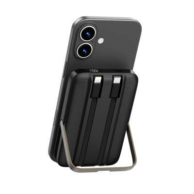 Wiwu Wi-P077 Pionner Series Portable Wireless Charging and PD 20W Fast Charging Stand Power Bank 15W 10000mAh - 8