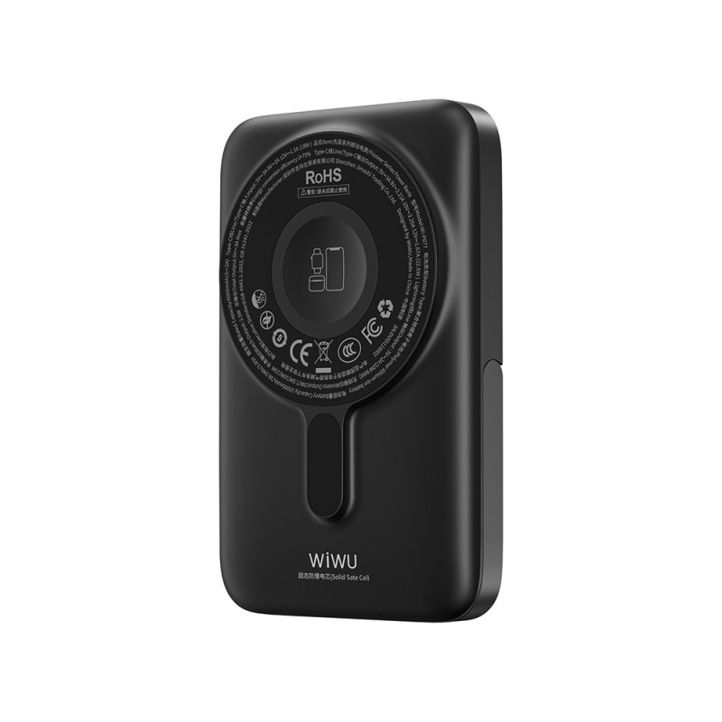 Wiwu Wi-P077 Pionner Serisi Taşınabilir Wireless Şarj ve PD 20W Hızlı Şarj Özellikli Standlı Powerbank 15W 10000mAh - 5