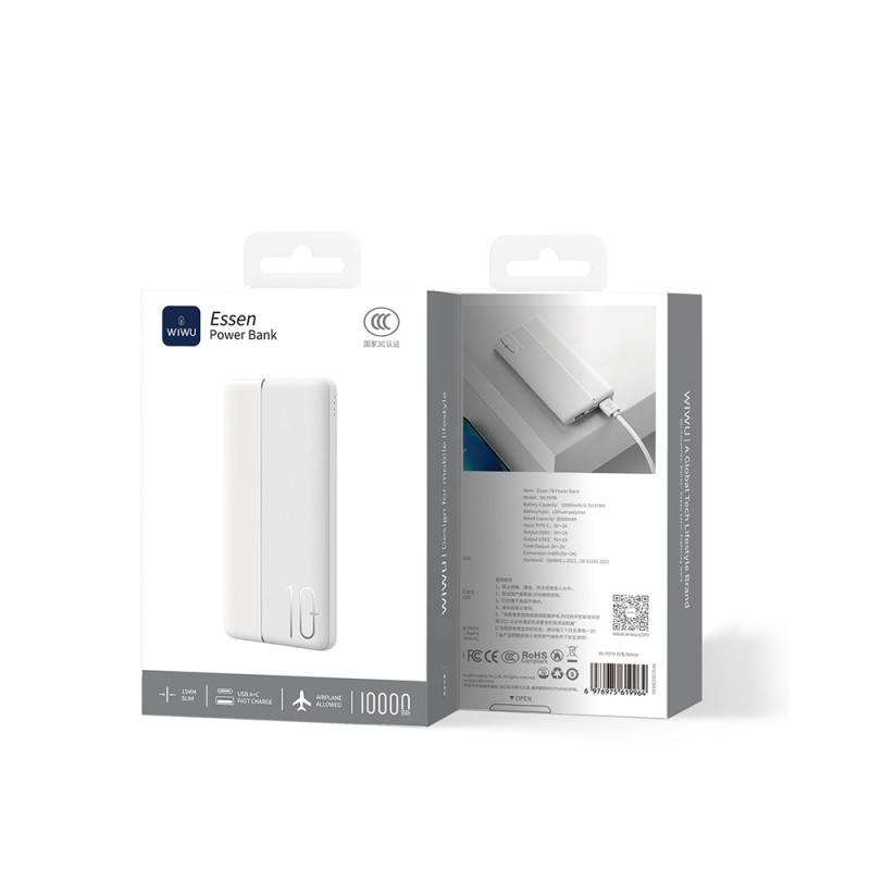Wiwu Wi-P078 Essen Serisi LED Işık Göstergeli Taşınabilir Powerbank 10000mAh - 7