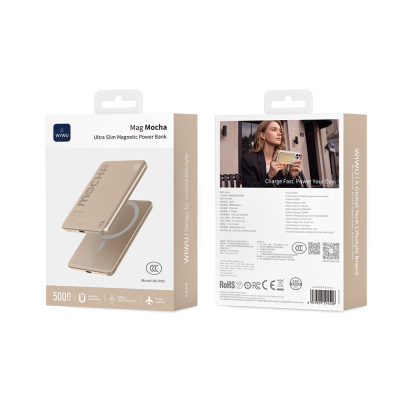 Wiwu Wi-P085 MagPearl Serisi Ultra İnce Wireless Kablosuz Powerbank 5000mAh 15W - 7