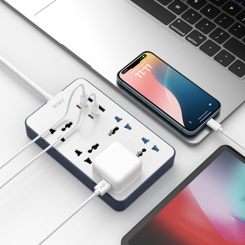 Wiwu Wi-S006 20W GaN Tech Power Strip 11 in 1 Çoklu Priz - 4