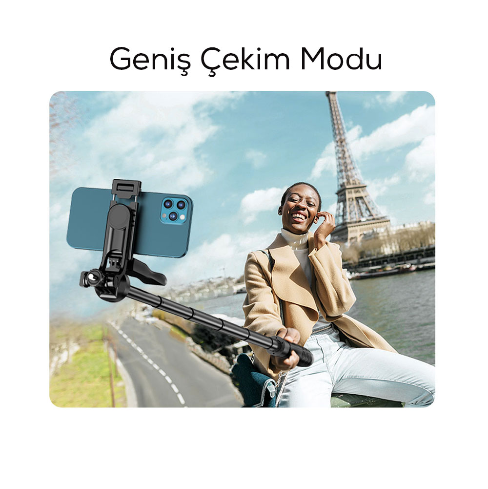 Wiwu Wi-SE005 Çok Fonksiyonlu Sabitleyici Ayrılabilir Canlı Yayın Tripod Selfie Çubuğu - 14