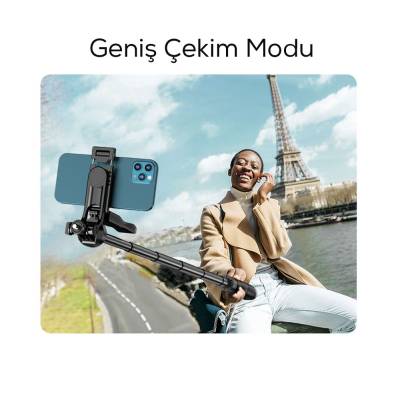 Wiwu Wi-SE005 Çok Fonksiyonlu Sabitleyici Ayrılabilir Canlı Yayın Tripod Selfie Çubuğu - Thumbnail