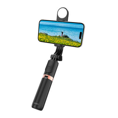 Wiwu Wi-SE011 Dolgu Işıklı Teleskopik Tripod ve Mini Selfie Çubuğu - 3