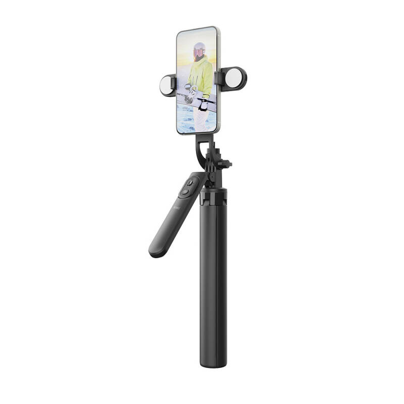 Wiwu Wi-SE012 Canlı Yayın Dolgu Işıklı Teleskopik Tripod ve Selfie Çubuğu - 3