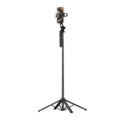 Wiwu Wi-SE012 Live Broadcast Fill Light Telescopic Tripod and Selfie Stick - 1