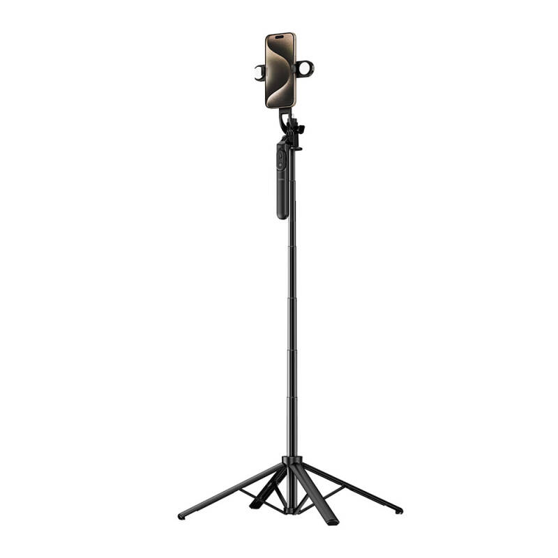 Wiwu Wi-SE012 Live Broadcast Fill Light Telescopic Tripod and Selfie Stick - 1