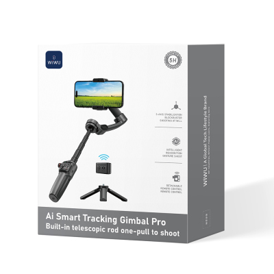 Wiwu Wi-SE016 Yapay Zeka Destekli Canlı Yayın Dolgu Işıklı Gimbal Stabilizatör - 9