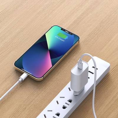 Wiwu Wi-U001 Quick 20W Tek Bağlantılı Şarj Başlığı Type-C to Lightning PD 20W Kablolu Şarj Seti - 5