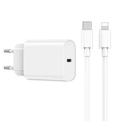 Wiwu Wi-U001 Quick 20W Tek Bağlantılı Şarj Başlığı Type-C to Lightning PD 20W Kablolu Şarj Seti - 6