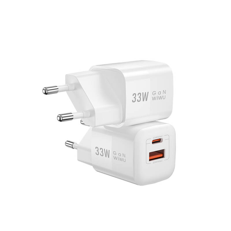 Wiwu Wi-U008 GaN Tech PD QC 3.0 Travel Charging Head with Fast Charging 33W - 3