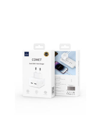 Wiwu Wi-U010 Comet Series Travel Charging Head with Dual Type-C Fast Charging 35W - 6