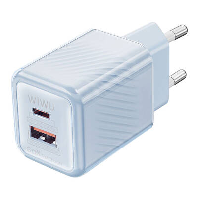 Wiwu Wi-U015 Jello Blue Series GaN Tech PD Fast Charging Travel Charging Head 35W - 6