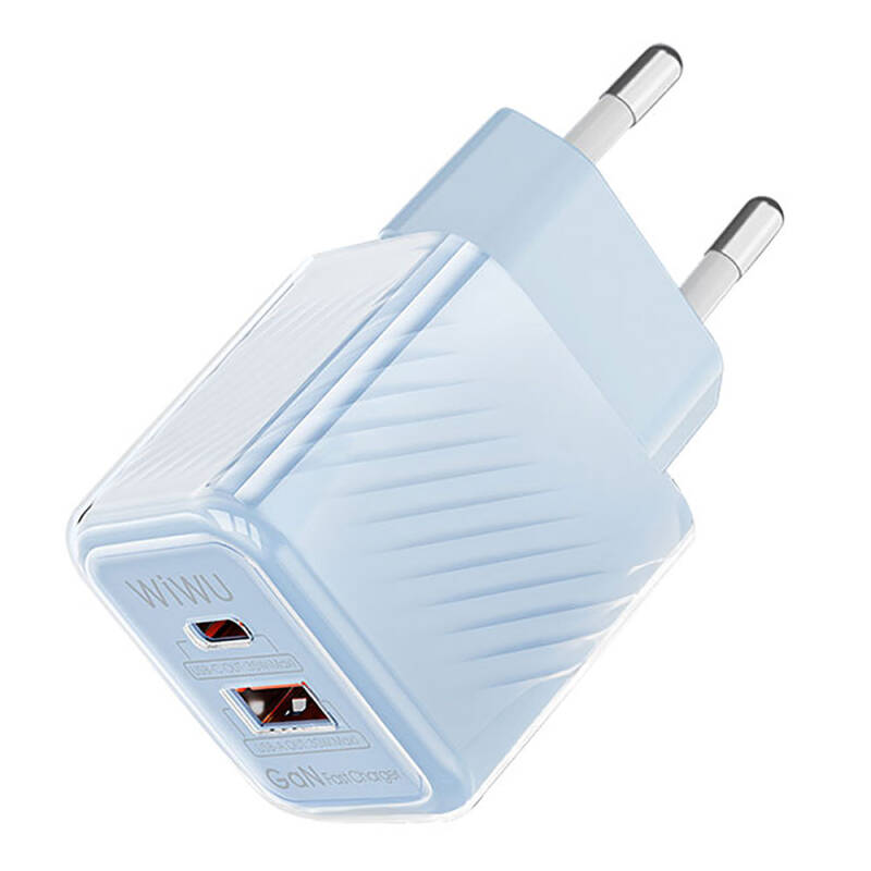 Wiwu Wi-U015 Jello Blue Series GaN Tech PD Fast Charging Travel Charging Head 35W - 4