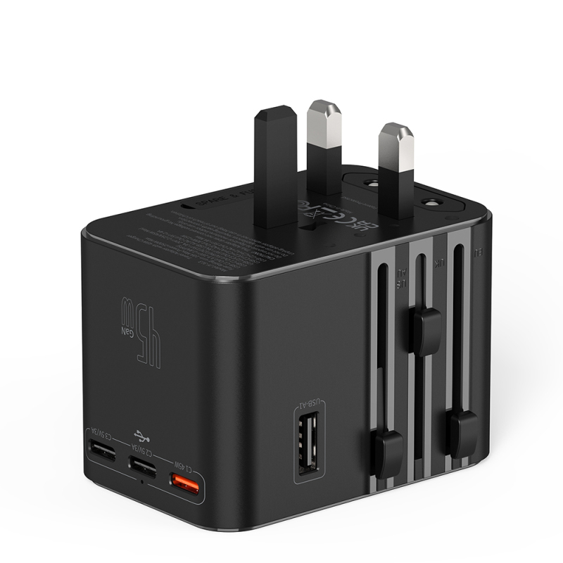 Wiwu Wi-UA006 Multi-Universal TR/US/UK/AUS/EU Compatible Travel Charger Adapter 45W - 14