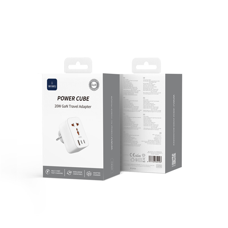 Wiwu Wi-UA007 GaN Tech PD Fast Charging Travel Charger Head 20W - 7