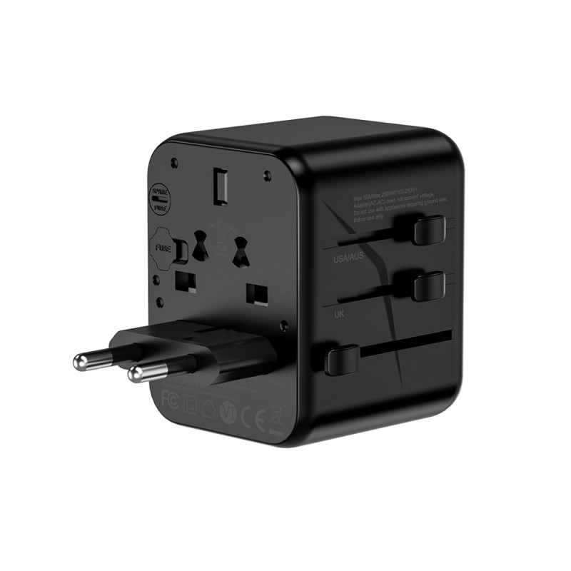 Wiwu Wi-UA012 Çoklu Universal TR/US/UK/AUS/EU Uyumlu Seyahat Şarj Adaptörü 12W - 6