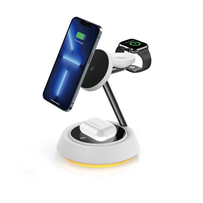 Wiwu Wi-W002 3in1 Magnetic Wireless Charging Stand with Fast Charging - 3