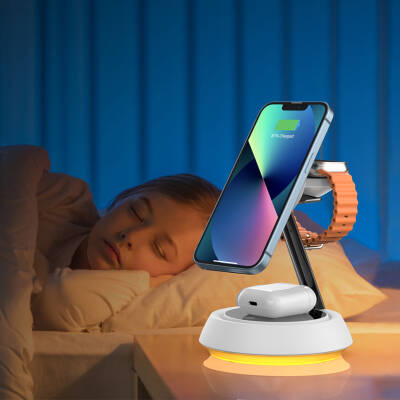 Wiwu Wi-W002 3in1 Magnetic Wireless Charging Stand with Fast Charging - 6