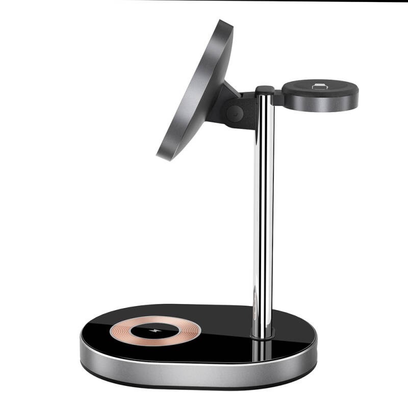 Wiwu Wi-W003 Light and Shadow 3in1 Hızlı Şarj Özellikli Magnetik Kablosuz Şarj Standı - 4