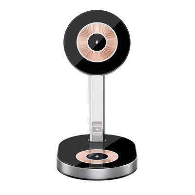Wiwu Wi-W003 Light and Shadow 3in1 Hızlı Şarj Özellikli Magnetik Kablosuz Şarj Standı - 5