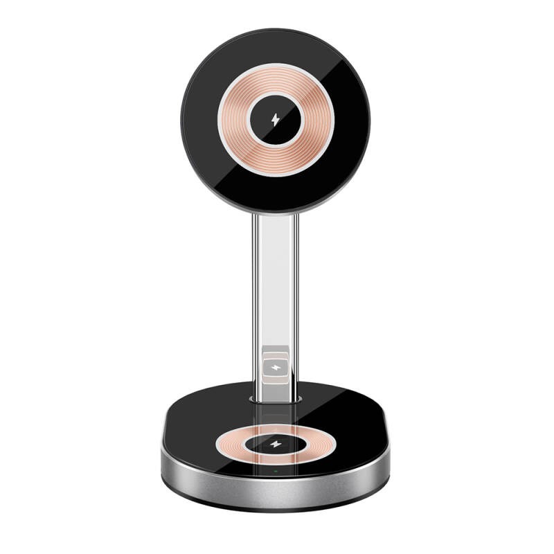 Wiwu Wi-W003 Light and Shadow 3in1 Hızlı Şarj Özellikli Magnetik Kablosuz Şarj Standı - 5