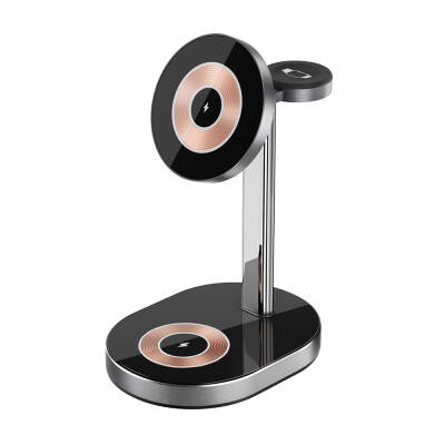 Wiwu Wi-W003 Light and Shadow 3in1 Magnetic Wireless Charging Stand with Fast Charging - 1