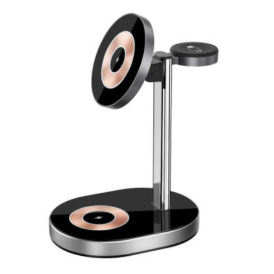 Wiwu Wi-W003 Light and Shadow 3in1 Magnetic Wireless Charging Stand with Fast Charging - 2