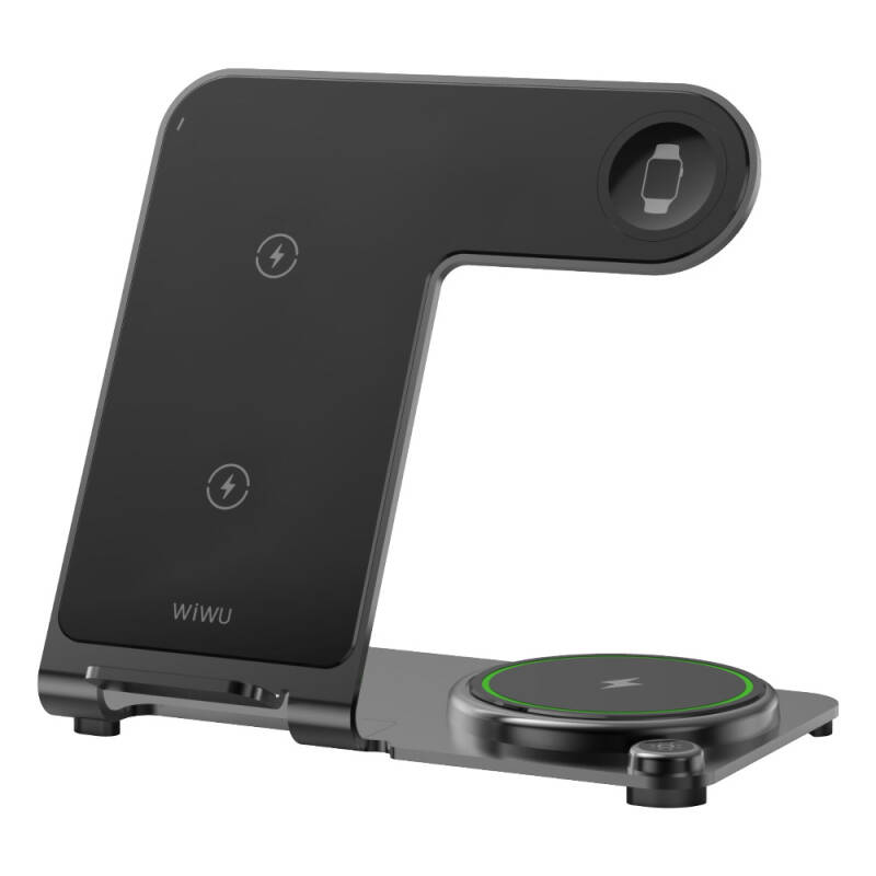 Wiwu Wi-W005 Armor 3in1 Magnetic Wireless Charging Stand with Fast Charging - 1