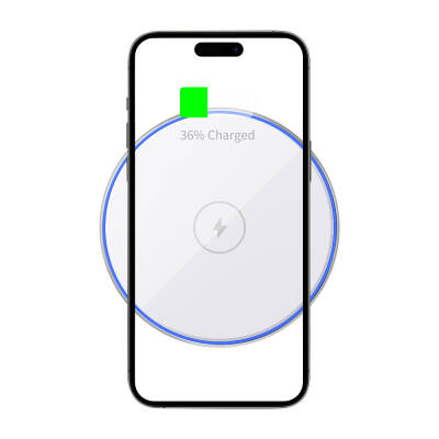 Wiwu Wi-W012 Quantus 15W Desktop Wireless Charger with Fast Charging - 13