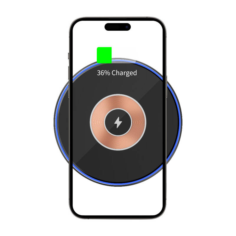 Wiwu Wi-W013 Quantus 15W Desktop Wireless Charger with Fast Charging - 5