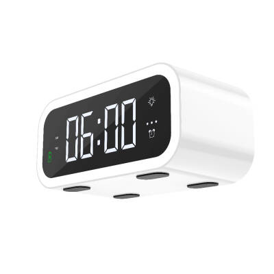 Wiwu Wi-W015 Time 4in1 Digital Clock Wireless Charger with Alarm and LED Light - 2