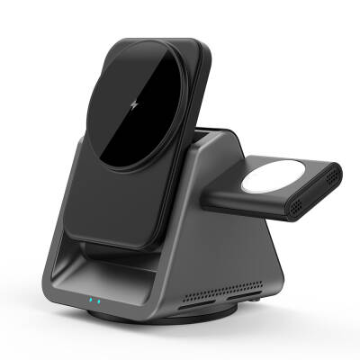 Wiwu Wi-W018 Coolpad Series 15W 3in1 Wireless Charging Stand for Phone and Smart Watch - 1