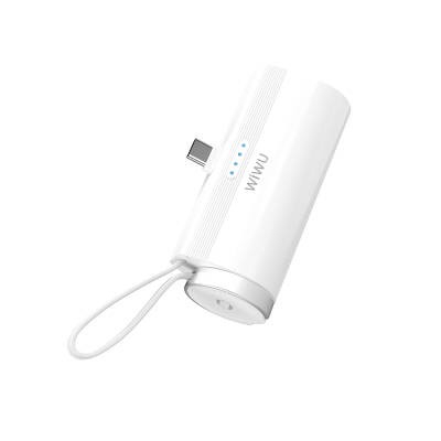 Wiwu Wi-W026 Capsule Serisi 2in1 Mini Taşınabilir Standlı Askılı Type-C PD Powerbank 5000mAh - 4