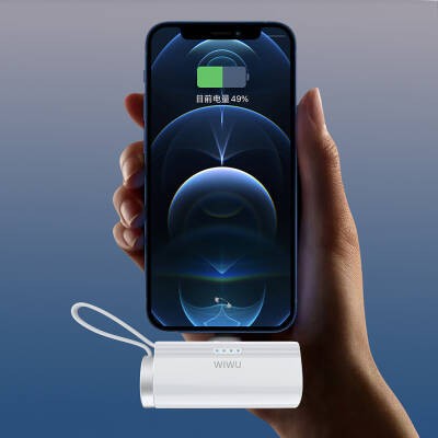 Wiwu Wi-W026 Capsule Serisi 2in1 Mini Taşınabilir Standlı Askılı Type-C PD Powerbank 5000mAh - 3