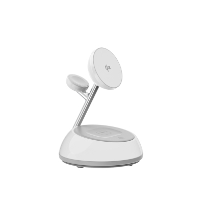 Wiwu Wi-W036 Qi2 3 in 1 Magnetic Fast Charging Wireless Charger Stand with Ambient Light 15W - 4