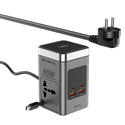 Wiwu Wi-W040 GaN 65W 8-in-1 Charging Station for Phones, Smartwatches & Headphones - 5