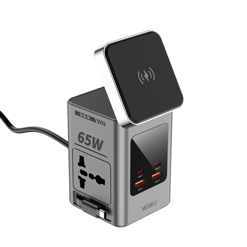 Wiwu Wi-W040 GaN 65W 8-in-1 Charging Station for Phones, Smartwatches & Headphones - 1
