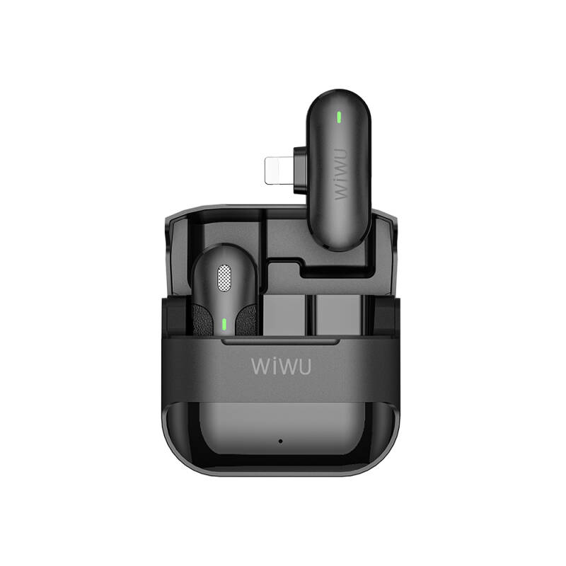 Wiwu Wi-WM001 Lightning Şarj Portlu Kablosuz Yaka Mikrofonu - 6
