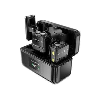 Wiwu Wi-WM005 2in1 Type-C and Lightning Port ANC Wireless Lavalier Microphone - 4