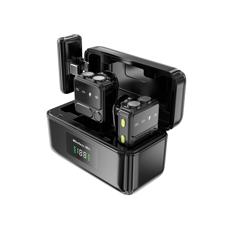 Wiwu Wi-WM005 2in1 Type-C and Lightning Port ANC Wireless Lavalier Microphone - 4