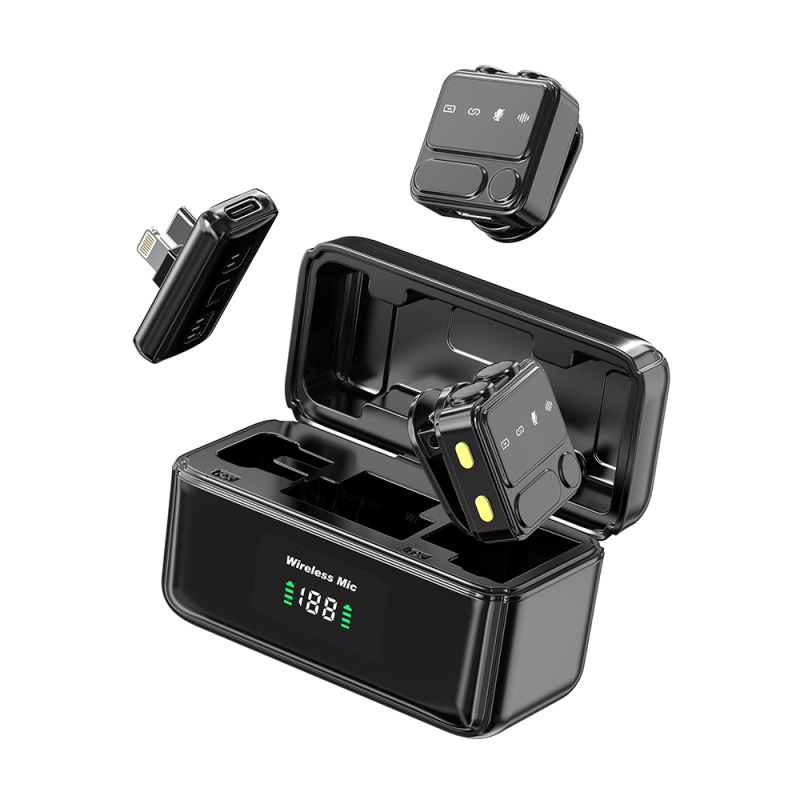 Wiwu Wi-WM005 2in1 Type-C and Lightning Port ANC Wireless Lavalier Microphone - 7
