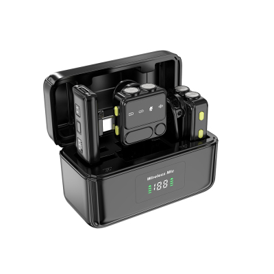Wiwu Wi-WM005 2in1 Type-C ve Lightning Portlu ANC Özellikli Kablosuz Yaka Mikrofonu - 6