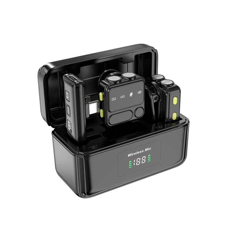 Wiwu Wi-WM005 2in1 Type-C ve Lightning Portlu ANC Özellikli Kablosuz Yaka Mikrofonu - 6