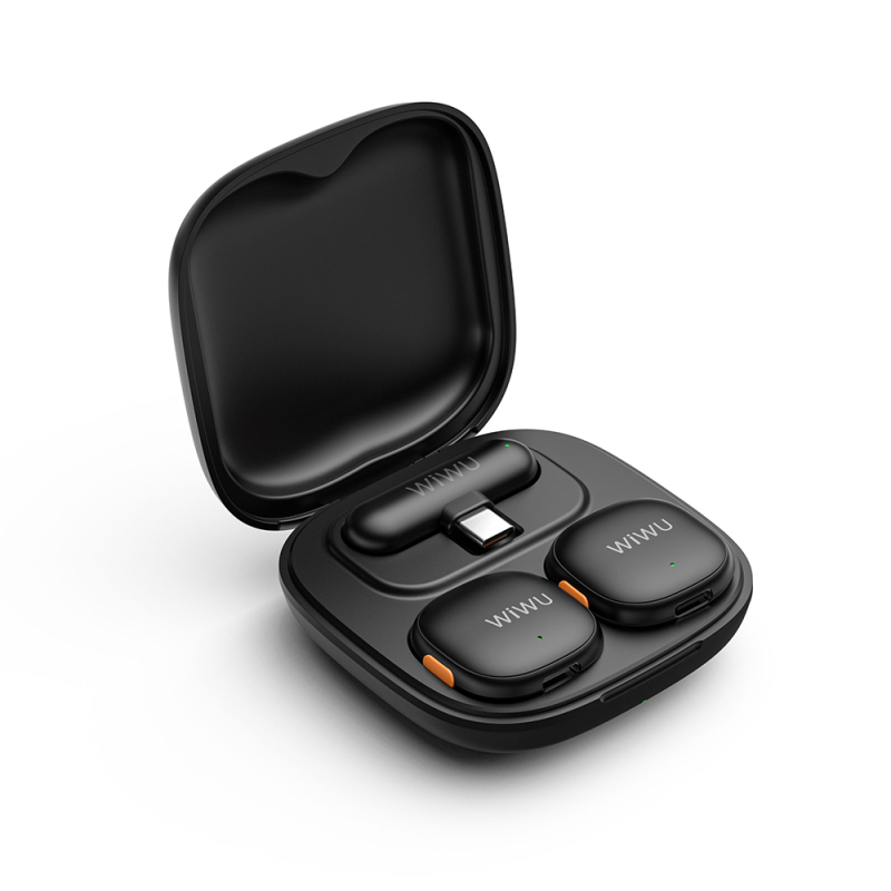 Wiwu Wi-WM006 2-in-1 Wireless Lavalier Microphone with Type-C Port Artificial Intelligence Support ANC - 4