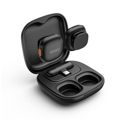Wiwu Wi-WM006 2-in-1 Wireless Lavalier Microphone with Type-C Port Artificial Intelligence Support ANC - 5