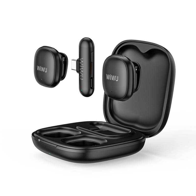 Wiwu Wi-WM006 2-in-1 Wireless Lavalier Microphone with Type-C Port Artificial Intelligence Support ANC - 6